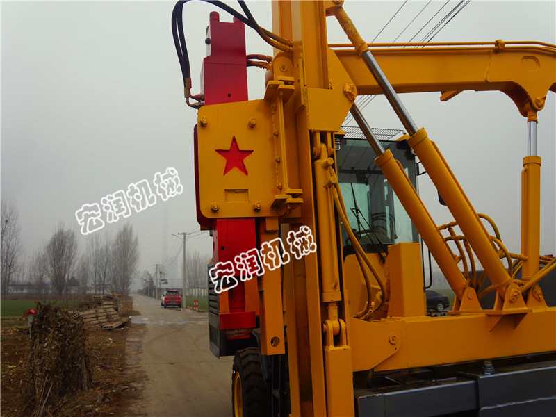 公路護(hù)欄打樁機(jī)液壓錘怎么操作？宏潤機(jī)械